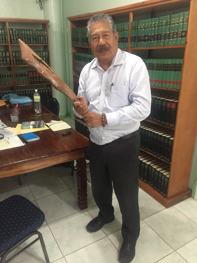 Johnson Toribiong, Baseballer In Chief (Photo by David Walter)